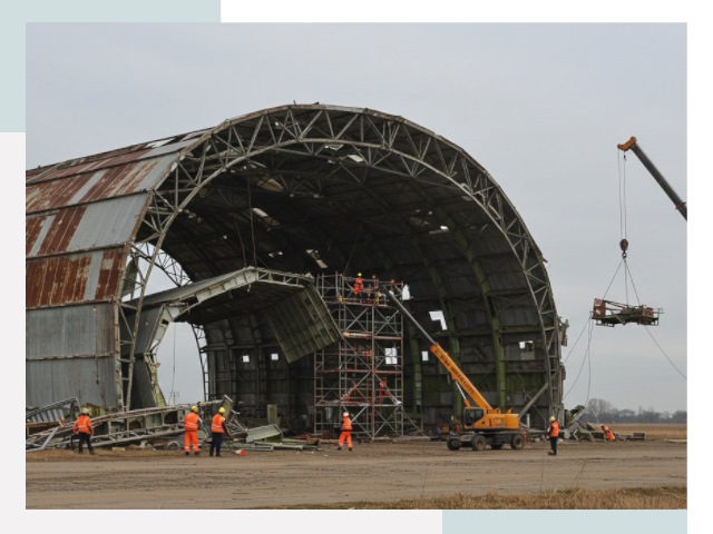 Демонтаж ангаров в Горячем Ключе